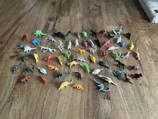 Vintage 1980s Colored Plastic Dinosaur Toy Figures Lot If 50