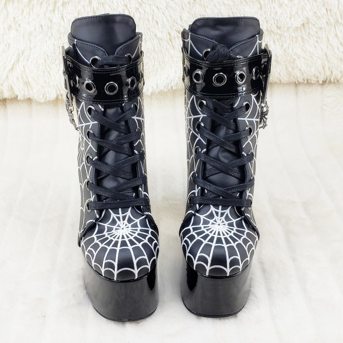 ✩✩ Glitterati Thigh High Open Toe - Sin City - 8 INCH – Hella