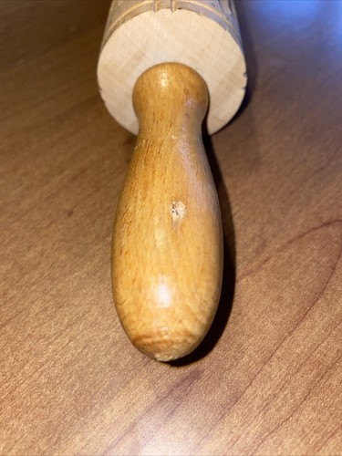 Wooden Embossing Rolling Pin Roller Shortbread Cookies Butter Kitchen Utensil - Picture 7 of 7