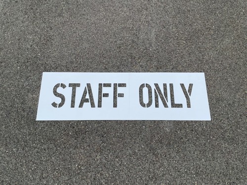 STAFF ONLY Reusable Line Road Marking Car Park Parking Stencil - Picture 4 of 5