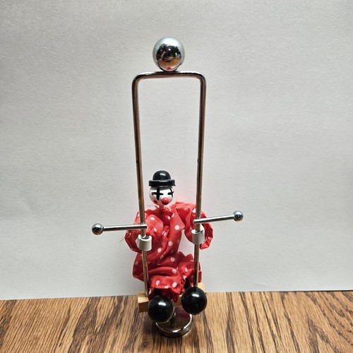 Vintage Swinging Clown Schaukel Schreibtisch Spielzeug Balance Perpetual Motion Zirkus - Bild 6 von 13