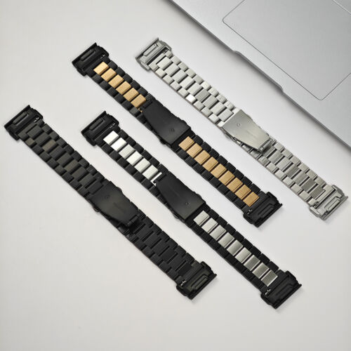 For Garmin Fenix 7 6 6X Pro 5 5X Plus Metal Strap 22mm 26mm Stainless Steel Band - 第 9/21 張圖片