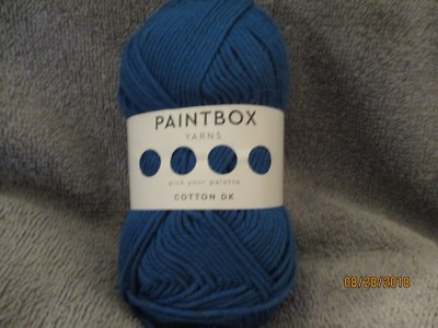 Paint Box Yarn SAILOR BLUE 1.7 ozs 137 yds 100% Cotton DK Lite Worst #3 440