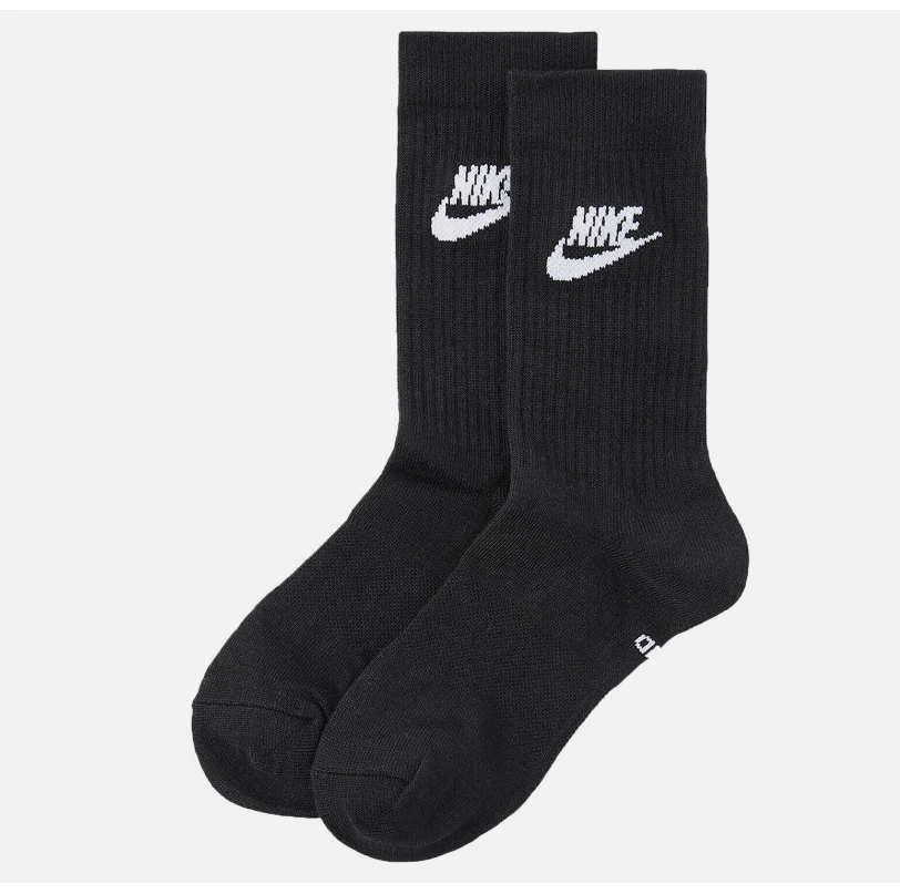 3 Pack Nike Everyday Essential Men's DX5025-010 Crew Socks Black Sz L