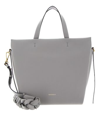 COCCINELLE Boheme Grana Double Handbag Double Grainy Leather Tasche grau