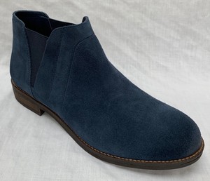 clarks blue suede chelsea boots