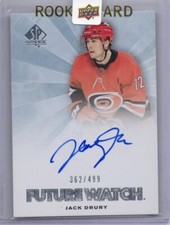 Jack Drury 2021-22 SP Authentic Hockey Future Watch Auto Retro /499 #RFWA-JD