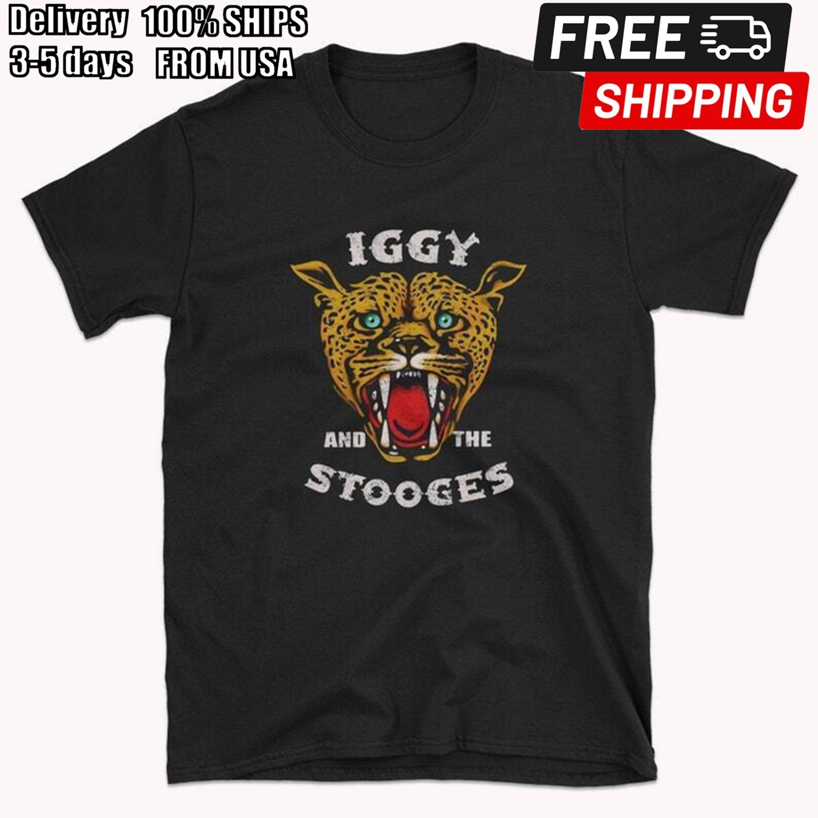 Iggy And The Stooges Cotton T-Shirt Size S-5XL B78213