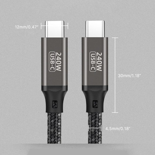 PD 100W USB Type C Cable to USB C 5A Fast Charging Charger Wire Display Cord - Zdjęcie 8 z 11