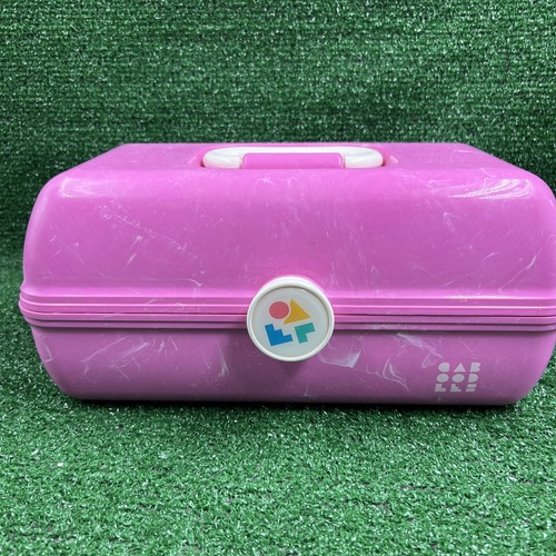 Caboodles of California Light Pastel Pink Swirl Large Makeup Case #5626