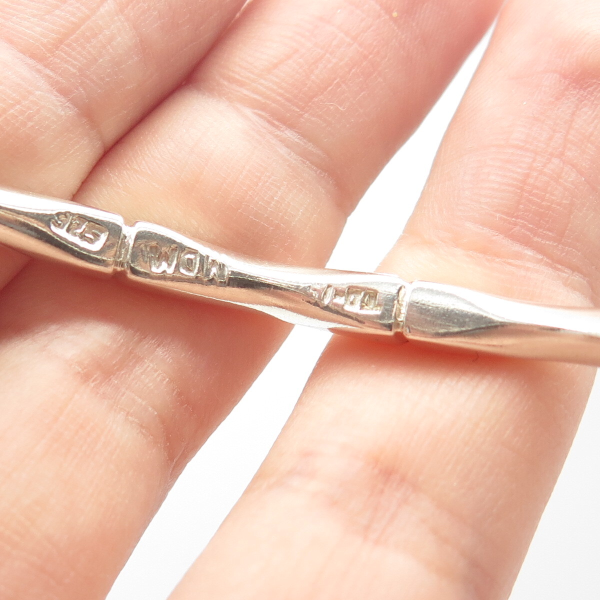 アクセサリー Sterling Silver Bamboo Bangle Vintage 925 Sterling Silver Vintage Mexico Bamboo Bangle Bracelet 8