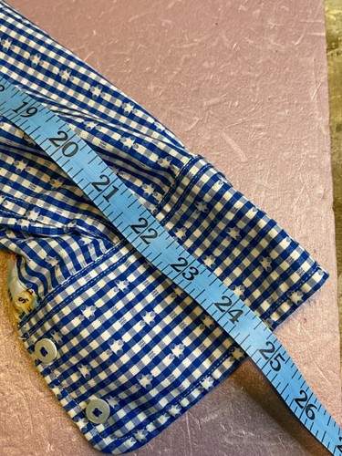 Robert Graham Blue/White Men's Long Sleeve Button Up Shirt Size Medium Pre-own - Picture 4 of 12