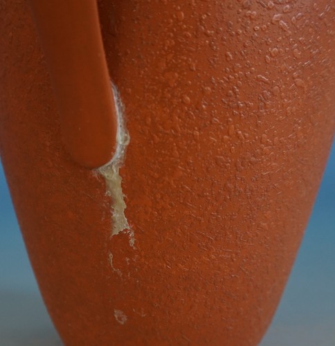 Keramik Vase Blumenvase West Germany 611 orange 70er Jahre  (F023-160) - Bild 4 von 6