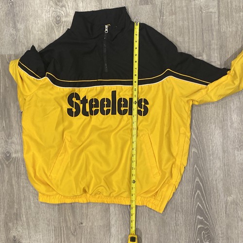 NFL Vintage Authentic Steelers Jacket Lined GREAT GRAPHICS FRONT & BACK Mens XL - Picture 10 of 11