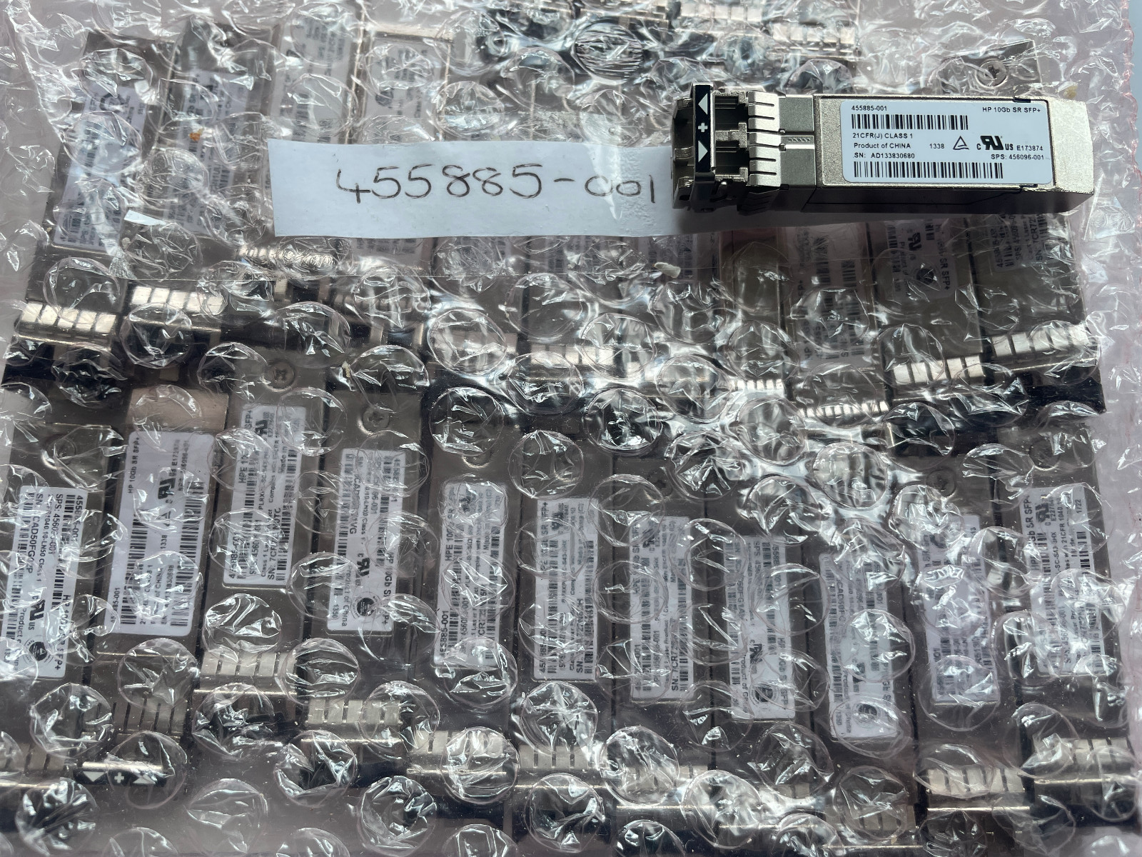 Lot 200x HP 455883-B21 - 10Gbps SFP+ SR 300M Transceiver 455885-001