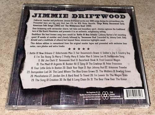 Jimmie Driftwood Sings Newly Discovered Early American Folk Songs CD Rare OOP - Foto 2 di 4