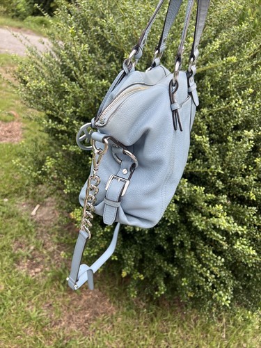 Michael Kors Baby Blue Leather Handbag / Shoulder Bag / Crossbody Bag - Picture 14 of 17