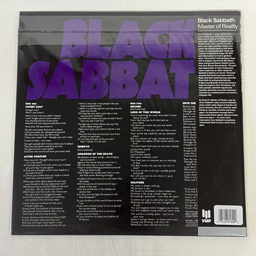 Black Sabbath - Master of Reality (VMP Purple Splatter Vinyl Me Please) | LP Vin - Picture 4 of 12
