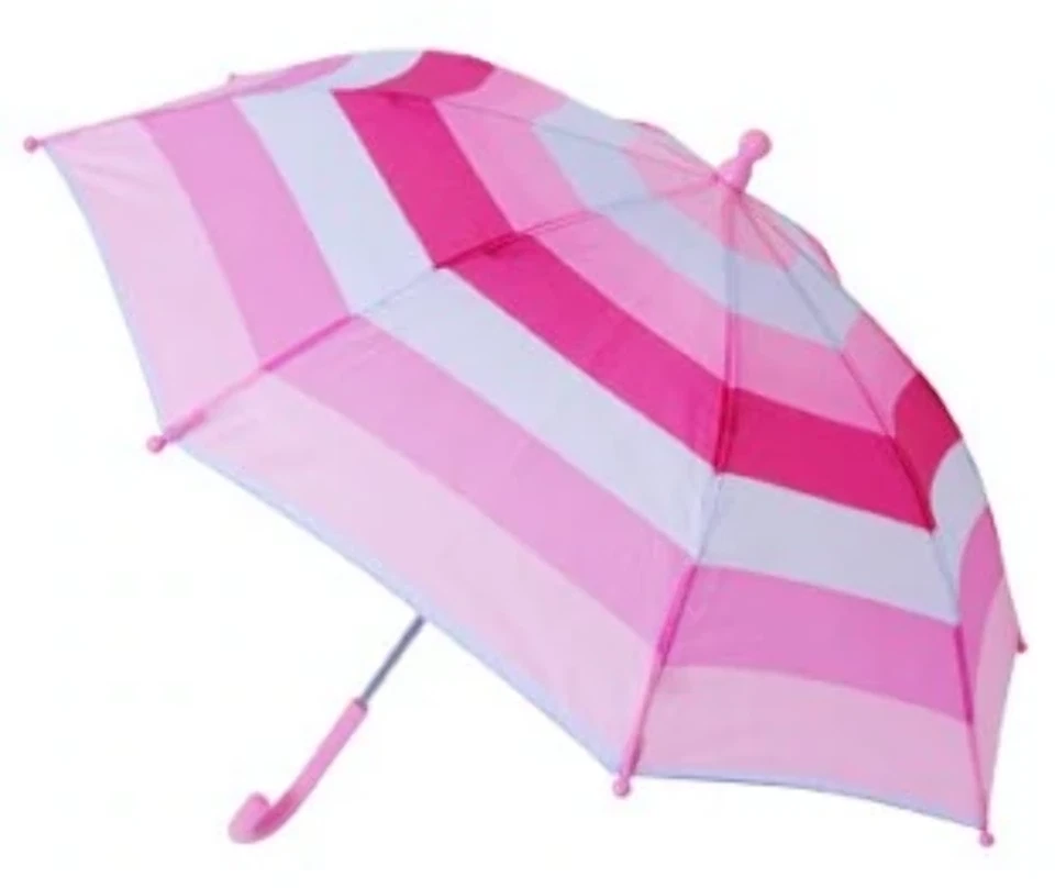 UMBRELLAWORLD Children's Patterned Striped Pink Umbrella