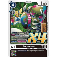 4X Ludomon EX6-038 Uncommon Infernal Ascension NM Digimon Card Game