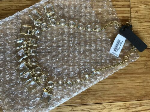 NWT $138 J.CREW York Square Statement Necklace Crystal AF759 - Picture 2 of 5