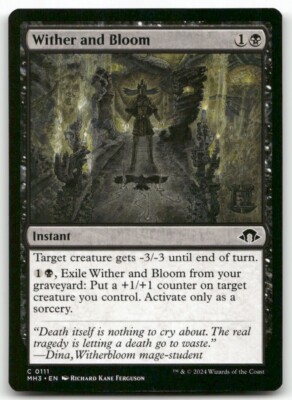 Wither and Bloom #111 MTG Modern Horizons 3 NM X1