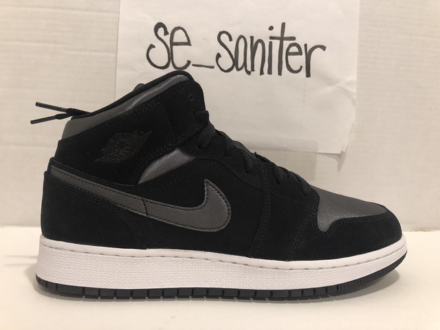 Nike Air Jordan 1 Mid SE GS Black Anthracite White Bq6931 012 Size 6.5y for sale online | eBay
