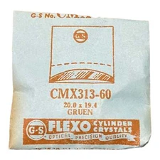 Germanow-Simon Mach (GS) CMX313-60 Watch Crystal 20.0x19.4 NOS Part Flexo Gruen