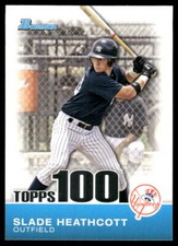Slade Heathcott 2010 Bowman Topps 100 Prospects #TP50 New York Yankees