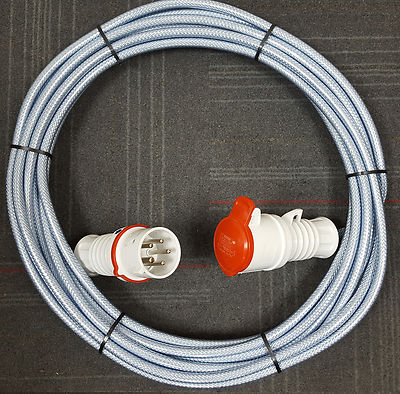 415V 32A dreiphasige 5-polige Verlängerung - BS4343 5-poliger Stecker, Buchse & SY-Kabel.