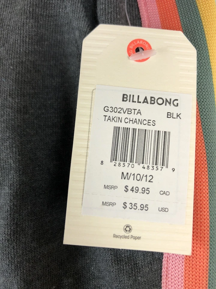 Billabong, Pantalones deportivos grises Takin Chances para niñas, talla mediana Foto 4 de 4