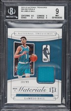 2022 NATIONAL TREASURES NBA MATERIALS LAMELO BALL PATCH /99 #NM-LBH BGS 9 MINT