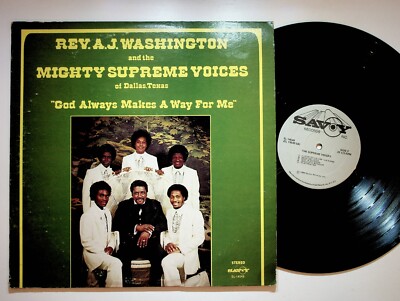 Dallas TX Rev Washington Mighty Supreme Voices God Always Gospel Vinyl LP Record