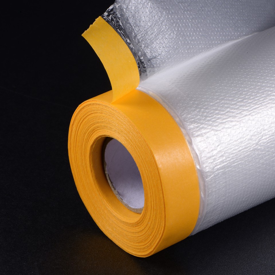 2 Rolls PreTaped Masking Film 35.4 in x 65 ft with MediumTack Painters Tape eBay