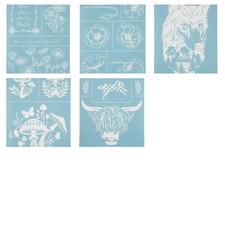 Stencils Various Styles Dk Blue Plastic Priced Each New