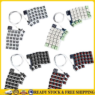 DE Split Keyboard Wired Gaming Keyboard Support QMK/VIAL Split-layout Keyboard