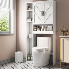 Over The Toilet Storage Cabinet with 7 Storage Shelves, Above Toilet Bathroom...