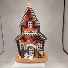 Candy Corn Lane New LARGE 13” LED Haunted Halloween Gingerbread House