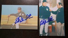 BUCK SHOWALTER 2 Hand Signed PHOTO S -METS  MLB MANAGER 4X MANAGER OF THE YEAR