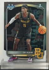 2025-26 Bowman Basketball Chrome #BCP-9 Obi Agbim, Baylor University