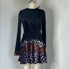 Valentino Black Dress with Multicolor Accents