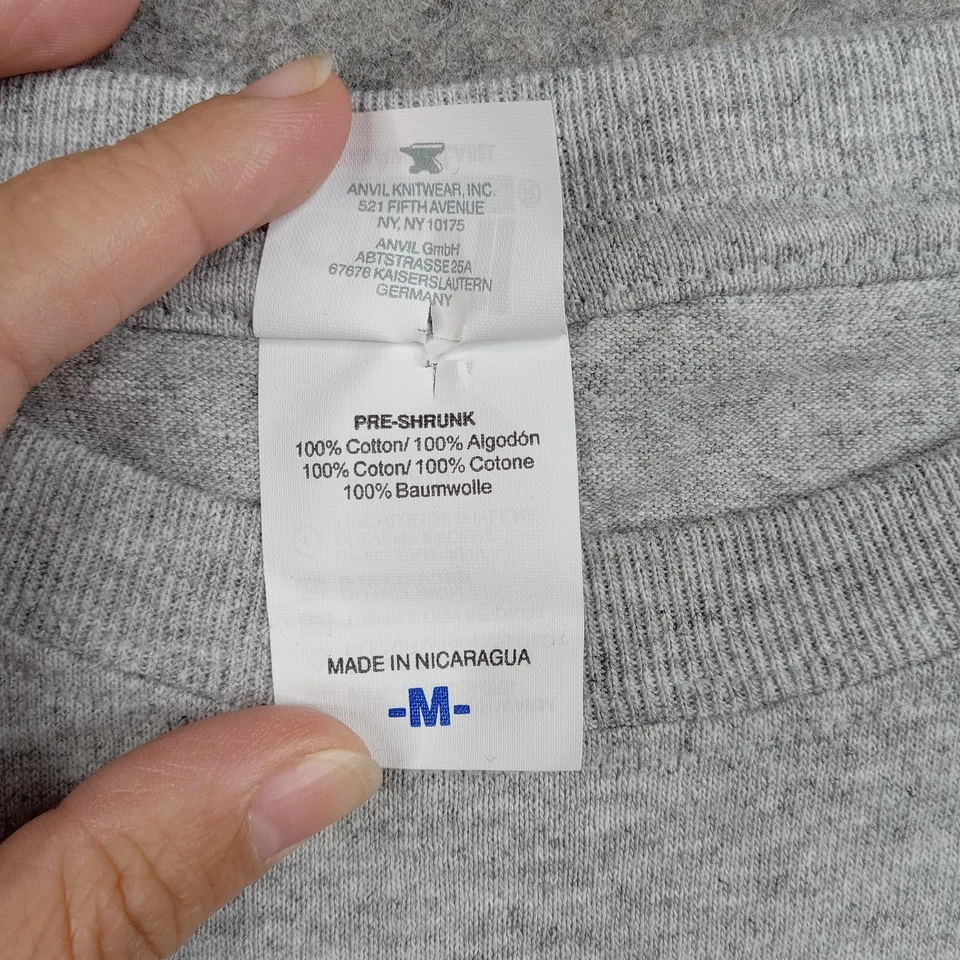 Camiseta masculina vintage bigorna cinza média coração gráfico citação inspiradora pré-encolhida - Imagem 3 de 4