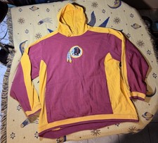 Reebok NFL Washington Commanders Men's Burgundy Yellow Sweatshirt Hoodie