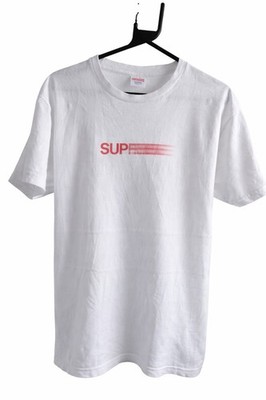 Supreme Motion Logo T-Shirt Weiß Größe L Rundhalsausschnitt Kurzarm