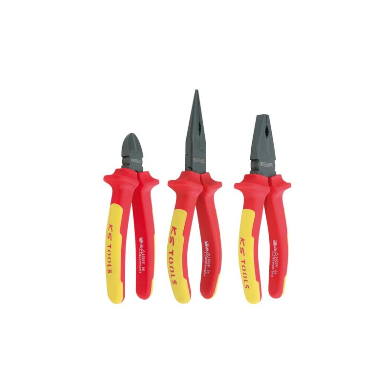 Jeu de pinces isolées KS TOOLS Ergotorque 3 pièces outillage électricien 117.1110