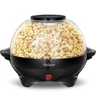 Popcorn Machine, 6-Quart Popcorn Popper maker, Nonstick Plate, Electric Stirr.