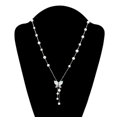 TASAKI butterfly motif Necklace pearl MoP diamond K18WG P0031144