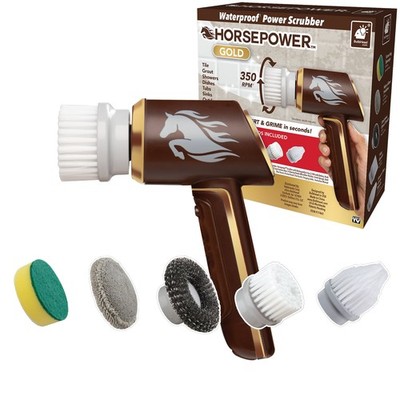 Horsepower Gold Edition Handheld Cordless Rechargeable Spinning Power Scrubber