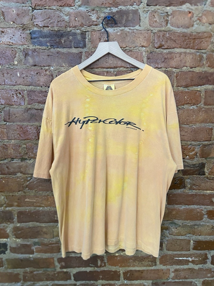Yellow Hypercolor Clothing Vintage 90s Hypercolor Shirt Large