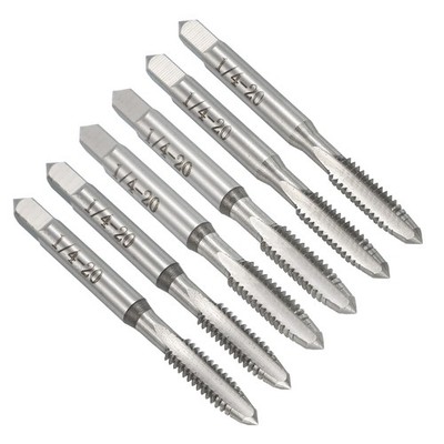 2Set Hand Tap Set 1/4-20 UNC 2B Thread Taper+Plug+Bottom Taps Screw Tools